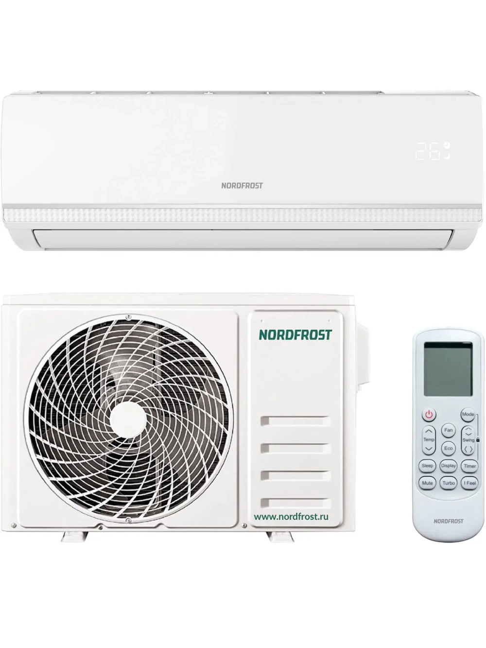 Сплит-система кондиционер NordFrost серии AC 24 QUB на 70 м²