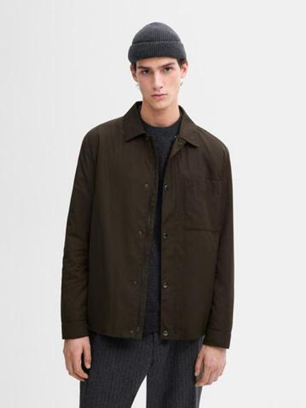 Massimo Dutti Куртка из высокотехнологичной ткани, коричневый