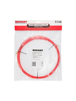 Протяжка кабельная (мини УЗК в бухте) стеклопруток d3.5мм 10м красн. Rexant 47-1010