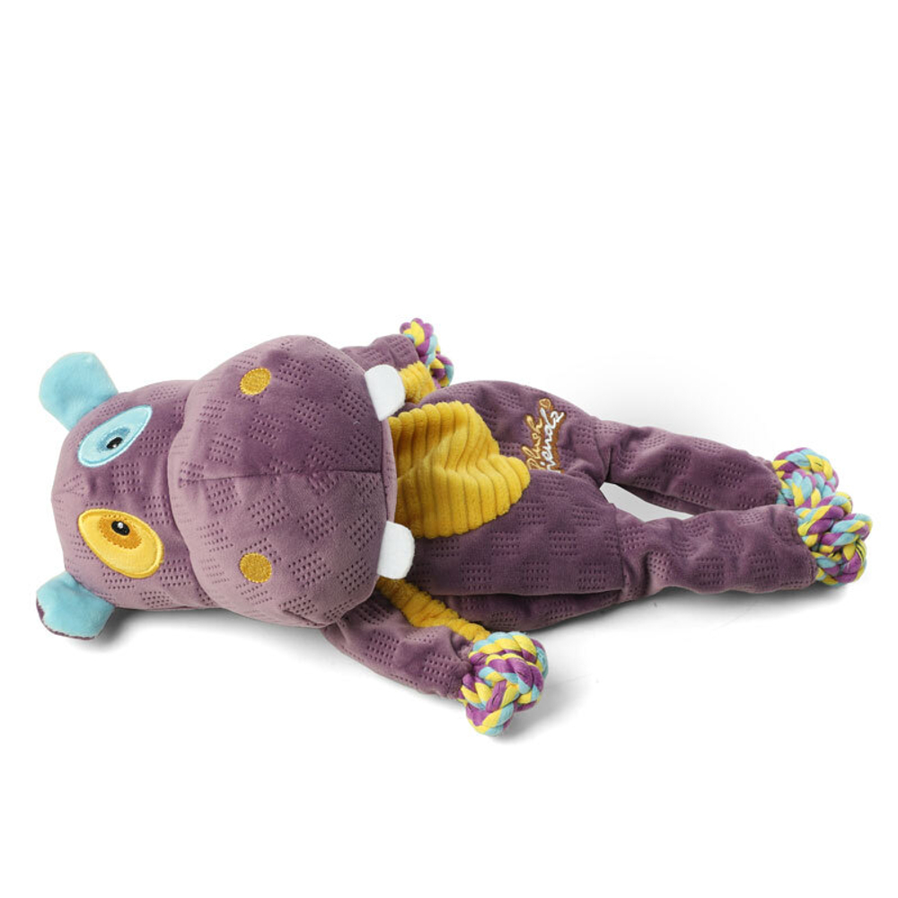 85066 Игрушка для собак Бегемот с веревкой 34см, серия PLUSH FRIENDZ