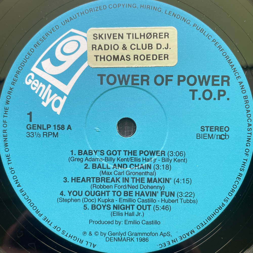 Tower Of Power - T.O.P. (Дания 1986г.)