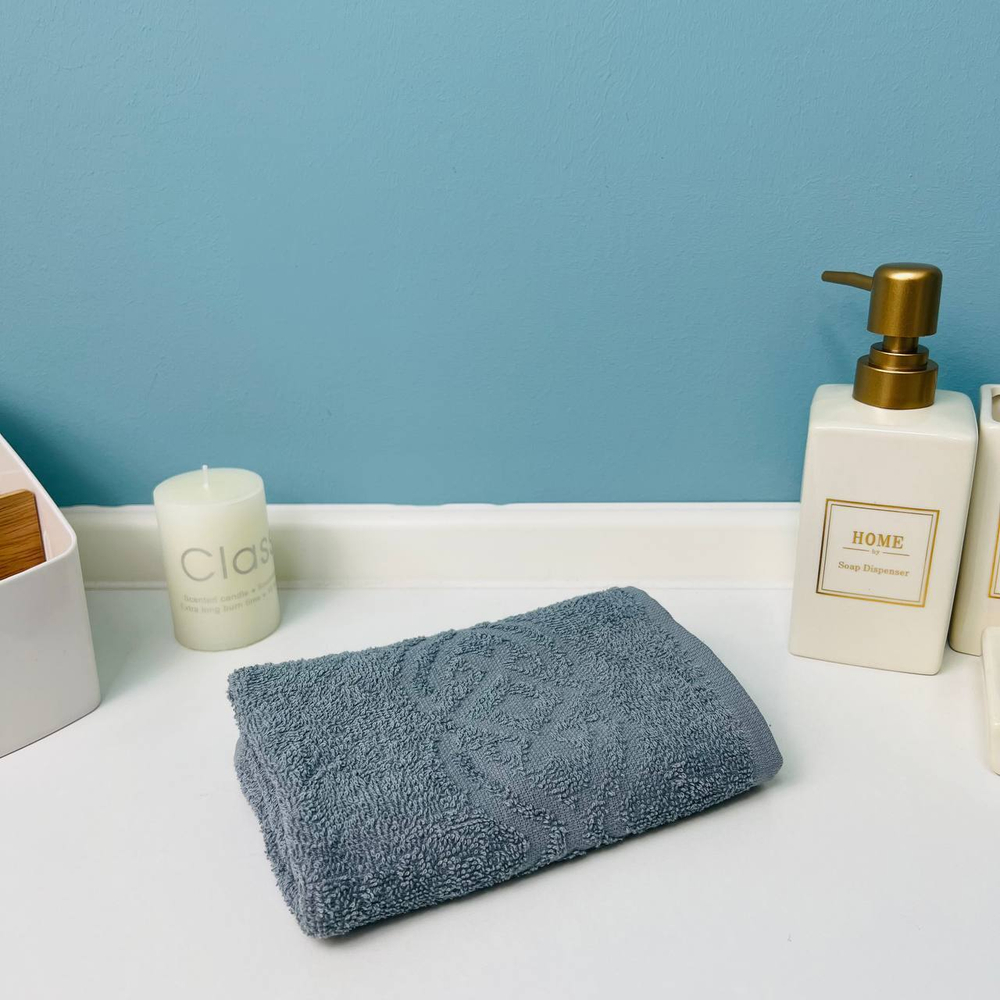 Полотенце махровое 30*50см «Vivien» цвет грозовое небо 10340 плотность 400гр/м2