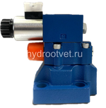 DBW20B2-5X/100YCW220-50N9K4 - Предохранительный клапан Ду25 с давлением настройки до 100 бар, управление - Y - внешний дренаж с разгрузкой B = открыт с электроуправлением W220