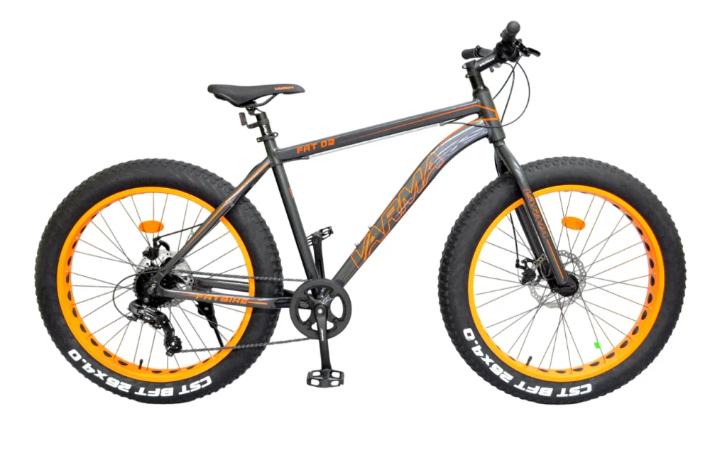 Велосипед 26" VARMA FAT 02 р.20" 8ск. ал. Серо-оранжевый