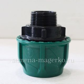 Муфта ПНД с наружной резьбой 50х1 1/4