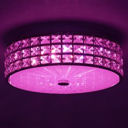 Citilux Портал CL32413G1 LED RGB Люстра хрустальная с пультом Хром