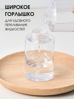 Флакон с помпой 200 мл (прозрачный)