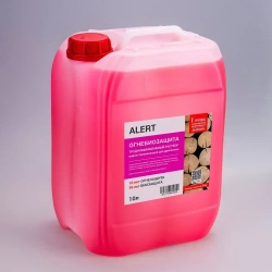 ОГНЕБИОЗАЩИТА для дерева трудновымываемый раствор 10л. ALERT PRO I-я группа огнезащиты по НПБ (высшая) для пропитки древесины защита от воспламенения, горения, гниения, плесени, грибка