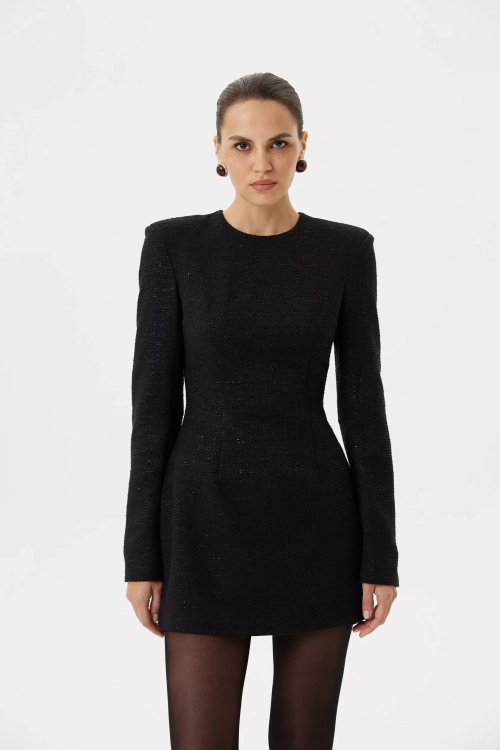 Платье с плечиками,Черный