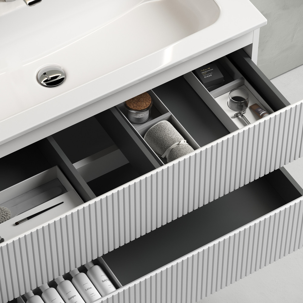 Тумба подвесная под раковину Sancos Snob T, Bianco 590х445х500