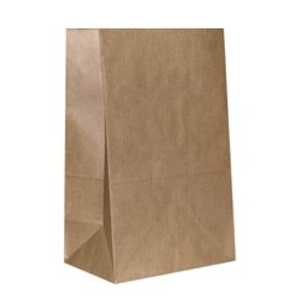 Пакет бумажный 240х300х140 ПЛОСКОЕ ДНО КРАФТ цена за 1