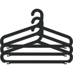 Набор вешалок плоских 3шт, Черные