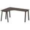 Metal System Стол криволинейный левый на А-образном м/к БА.СА-4 (L) Венге Цаво/Металл Антрацит 1600*