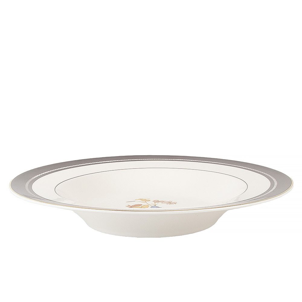 Тарелка суповая "Greige" d=21,5см (min6) (фарфор) (транспортная упаковка)