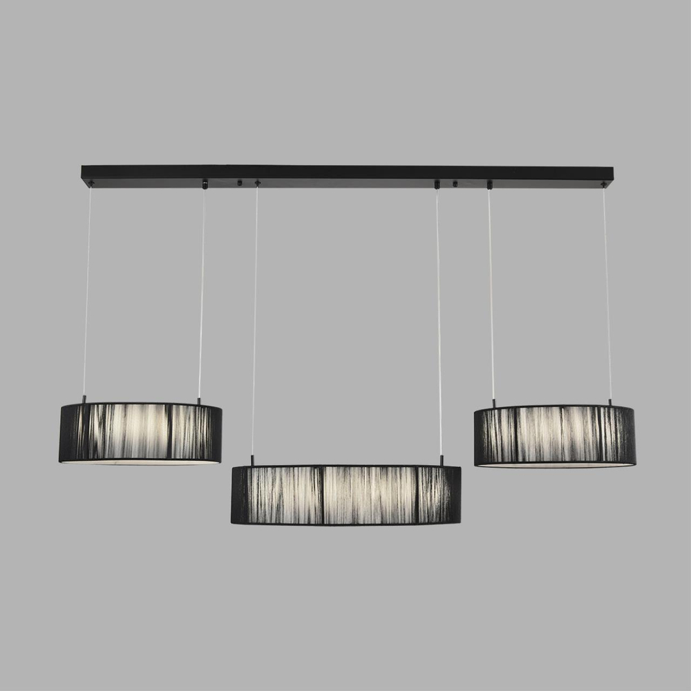 8371/70L LEDIO LN26 258 черный, металл/текстиль/силикон Люстра подвесная LED 70W 3000/4000/6000K 220V KAVA