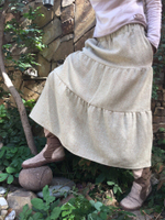 Длинная шерстяная юбка (бежевый)