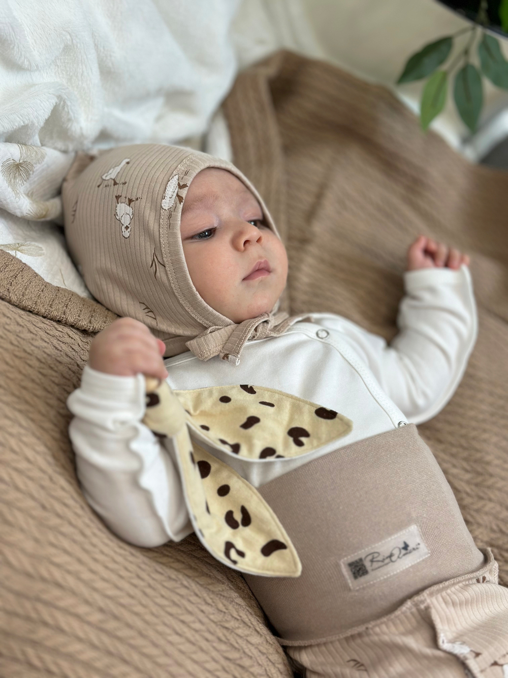 Ползунки швы наружу Утята РУБЧИК Светлый кофе RinaAmari