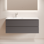 Тумба подвесная SANCOS Folk  левая 1195х445х500, c двумя ящиками оснащенными доводчиками, Grey soft, арт.FL120LGS