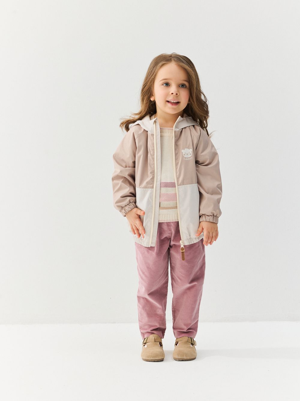 Ветровка на флисовом подкладе "Песок" 0+