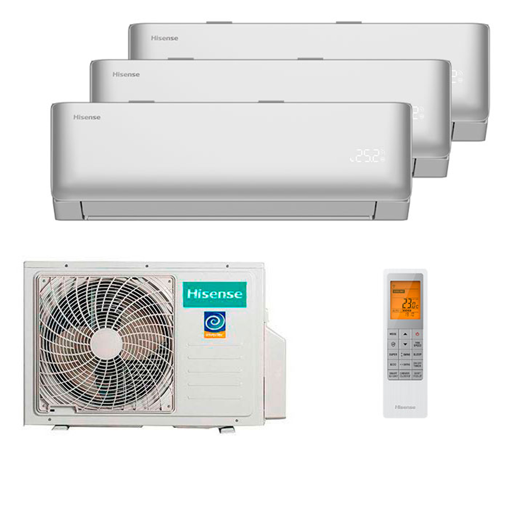 Мультисплит система на 3 комнаты Hisense AMS-09UW4RYCHD00(S) x 3 / AMW3-18U4RJC