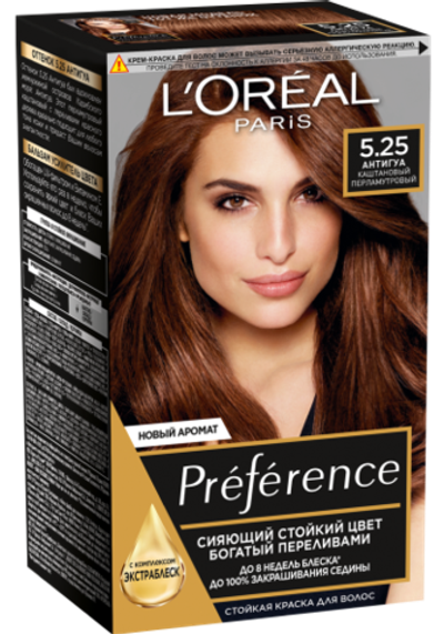 L'OREAL Preference 5,25 Антигуа каштан.перламутр.