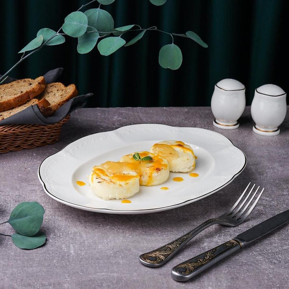 Блюдо овальное 30*22,5 см h2,8 см Gold Aristocrat Noble [1]