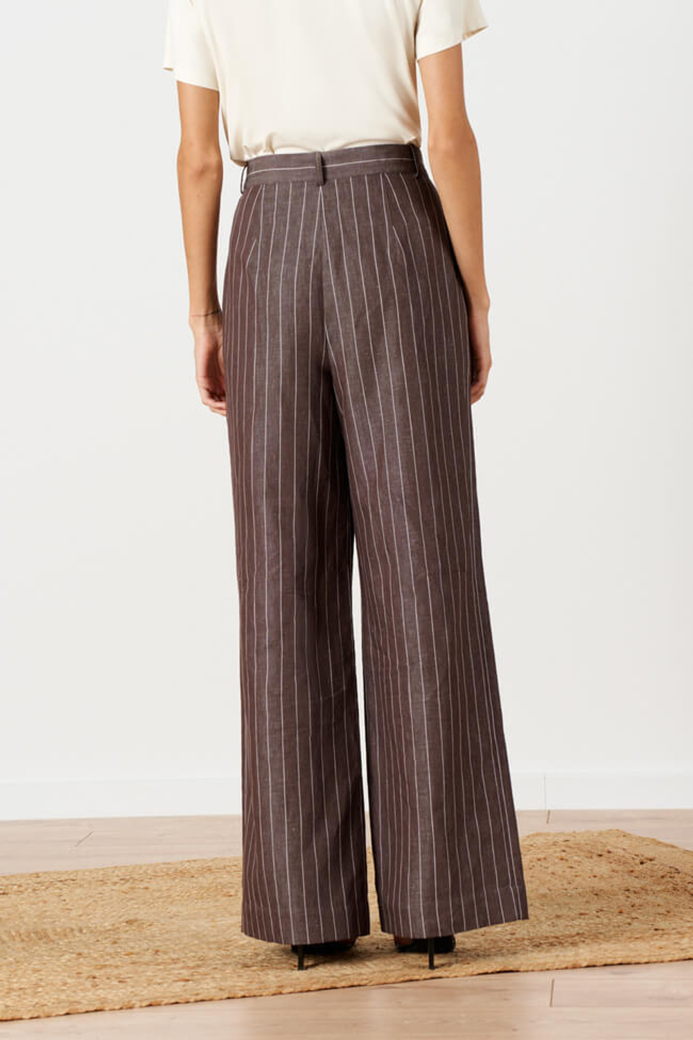 31148 Брюки женские (шоколадный полоска)