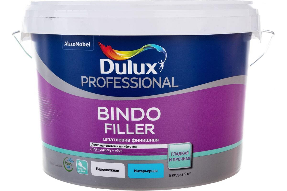Шпатлевка для стен и потолков Dulux Professional Bindo Filler финишная 5 кг