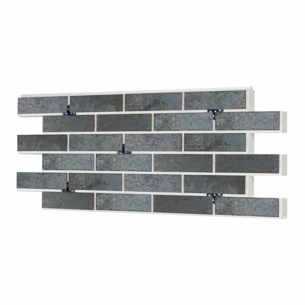 Клинкерная термопанель ППС Керамин Иллинойс 2 Серый 1020х455 мм