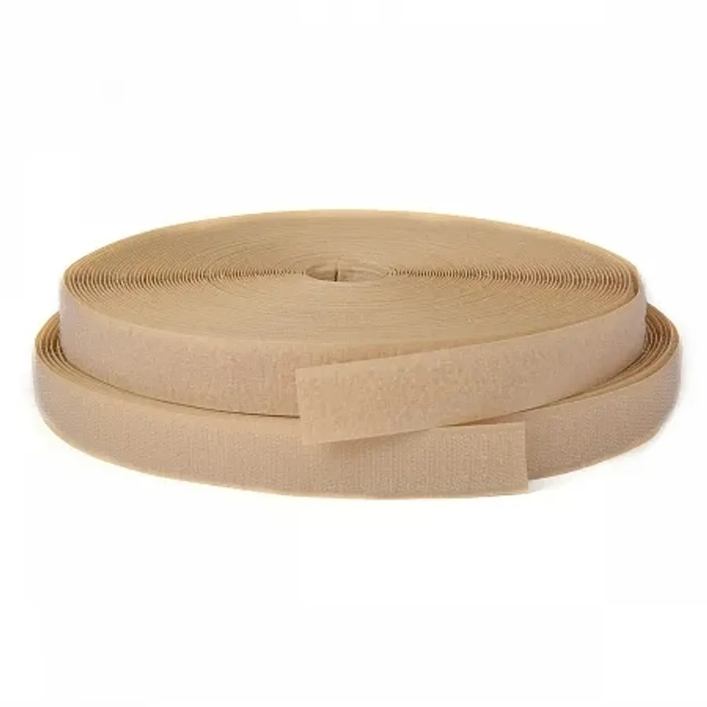 Велкро &quot;липучка&quot; комплект, ш. 2,5 см, бежевый