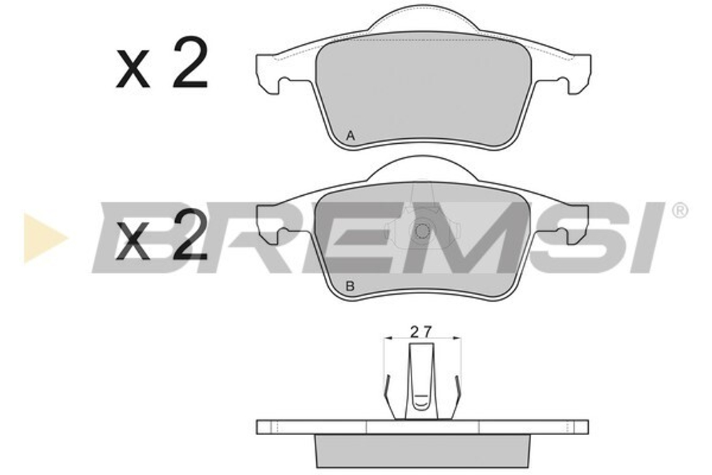 BREMSI - BP2843-BMS - Brake Pad Set, disc brake