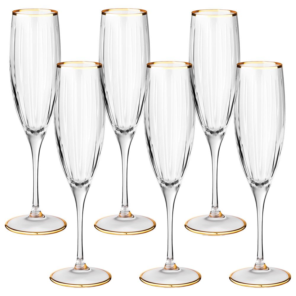 НАБОР БОКАЛОВ ДЛЯ ШАМПАНСКОГО ИЗ 6 ШТ. 200 МЛ