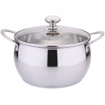 Кастрюля из нержавеющей стали «DANNY HOME» 5,8 л, индукция, 01-24