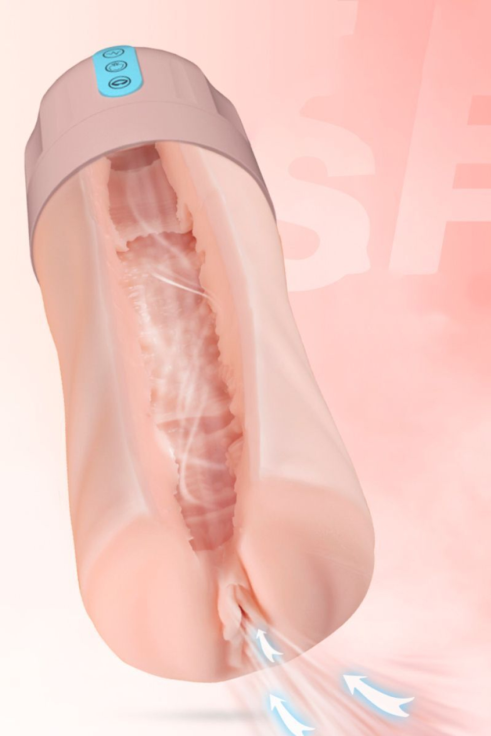 Мастурбатор-вагина Beata-2 с функциями всасывания и вибрации (Цвет: телесный)