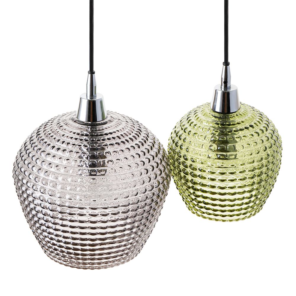 Светильник подвесной каскадный Aurora, Ø40 см, зеленый/серый