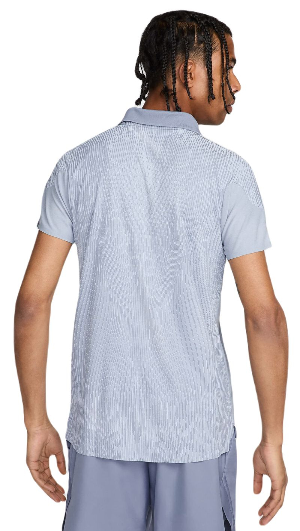 Мужское теннисное поло Nike Dri-Fit Adventage Slam RG Tennis Polo - light armory blue/ashen slate/black