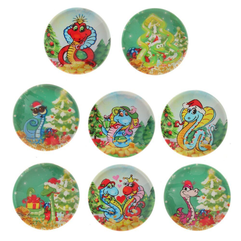 GAEM Магнит "Змейка", L3,5 W1,5 H3,5 см, 8в.