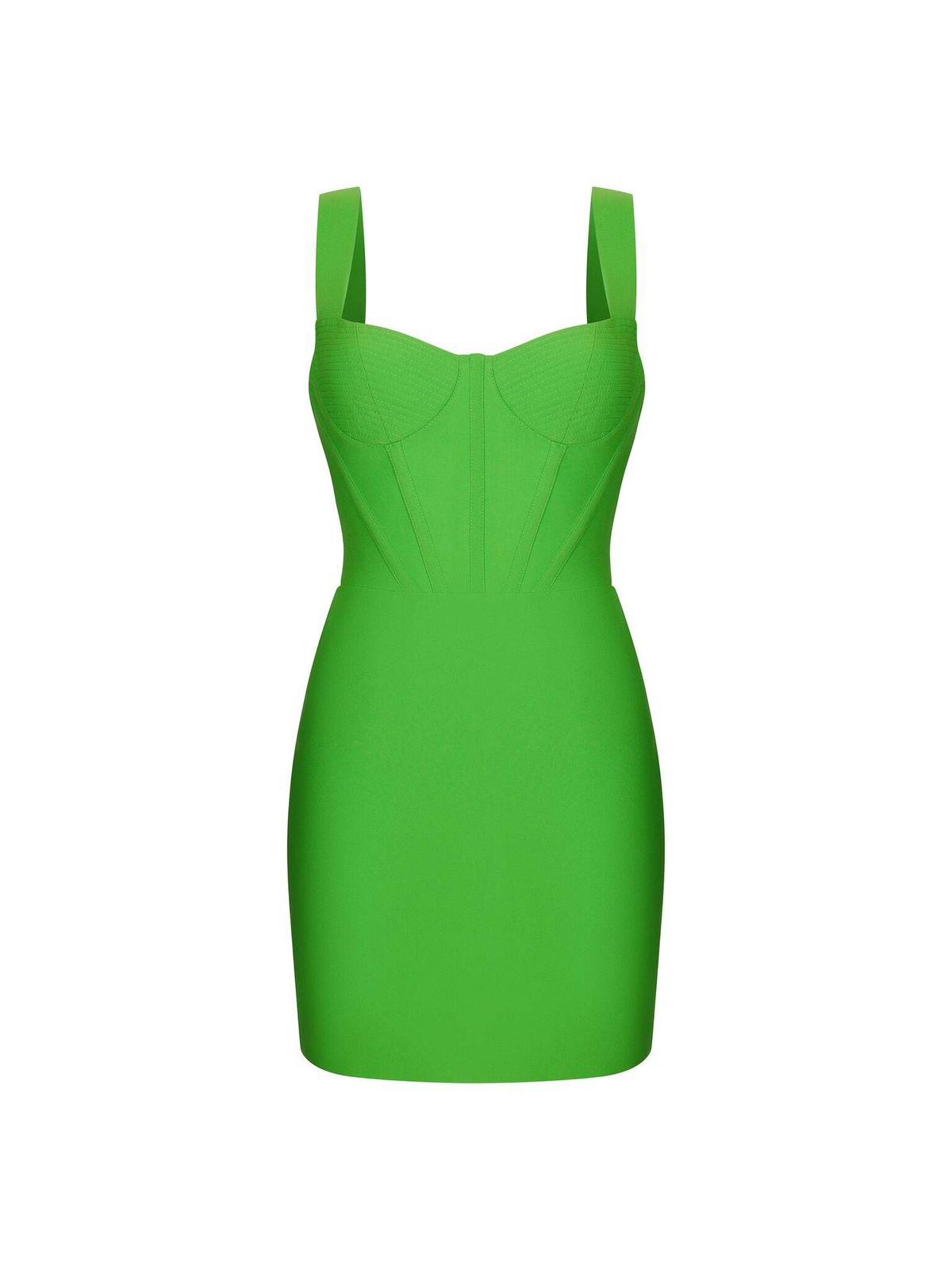 Платье мини корсетного типа из крепа на бретелях