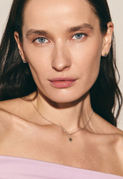 Подвес из серебра "Лавандовые поля"