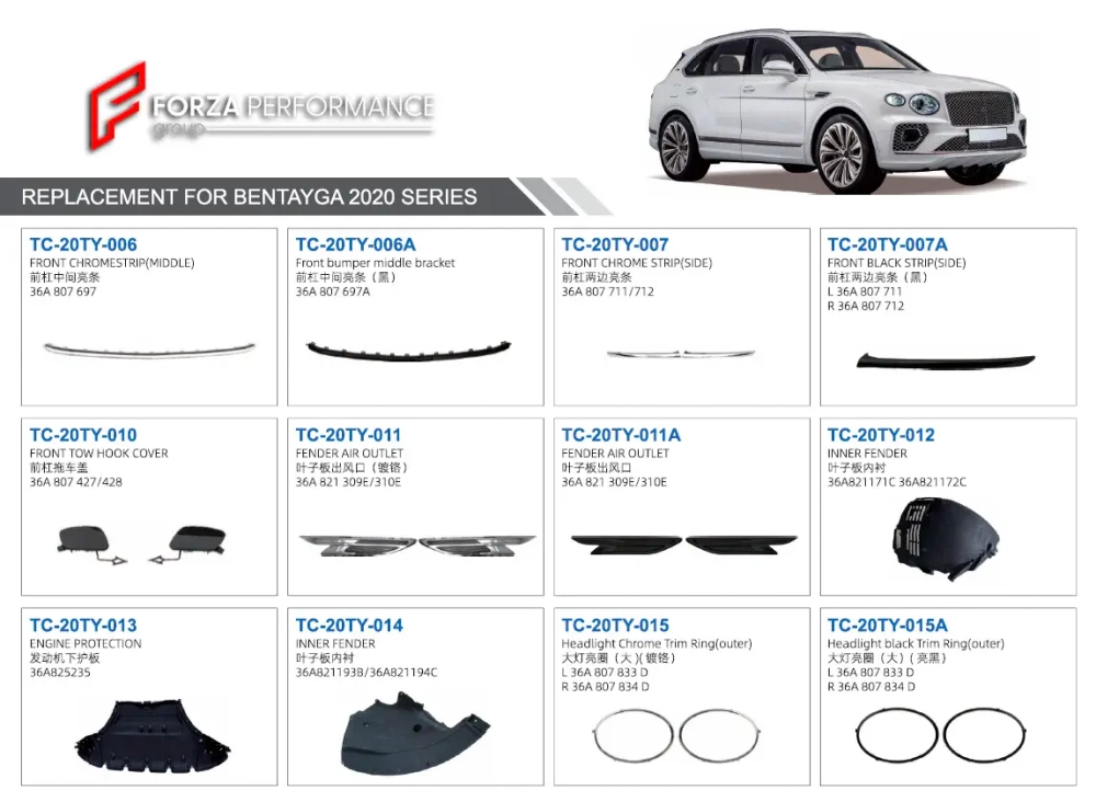 Запчасти для Bentley Bentayga 2020 Бентли Бентайга