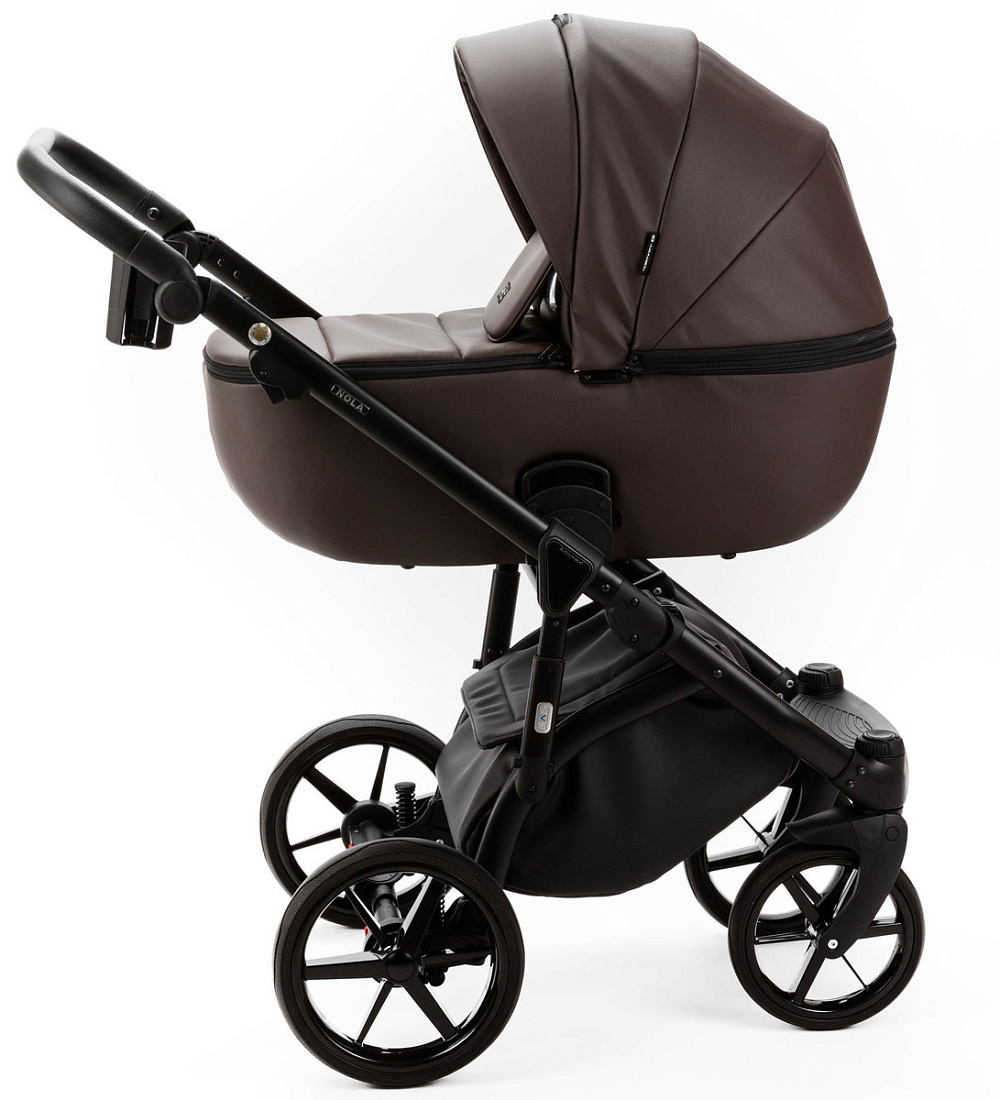 Детская коляска Adamex Nola Deluxe 2 в 1 N-SA28 (КОРИЧНЕВАЯ КОЖА)