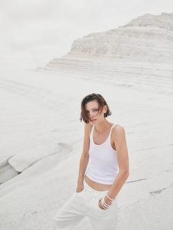 Massimo Dutti Топ из 100% хлопка с бретелями, белый