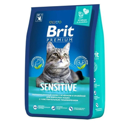 BRIT PREMIUM, Сухой корм с ягненком и индейкой для кошек "Cat Sensitive", 8кг, 5049745