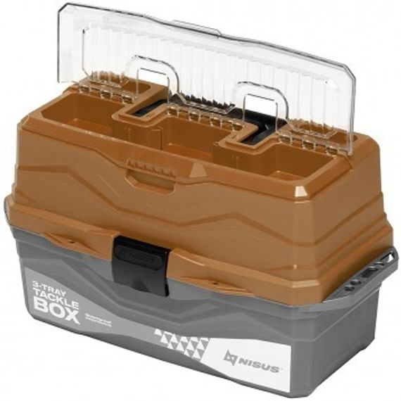 Ящик для снастей NISUS Tackle Box трехполочный золотой (N-TB-3-GO)