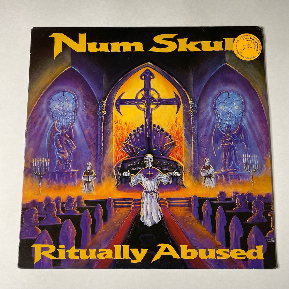 Винтажная виниловая пластинка LP Num Skull Ritually Abused (USA 1988)