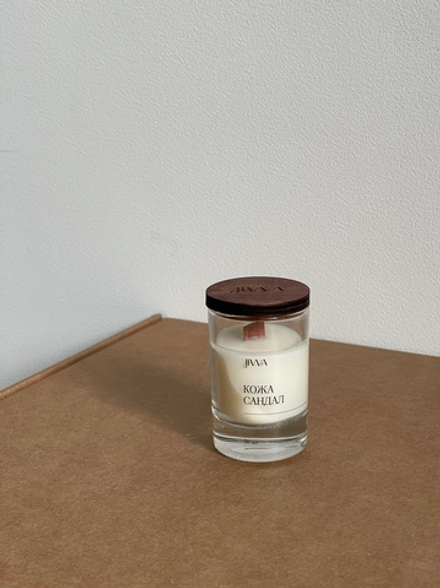 Свеча натуральная ароматическая JIWA 50 мл - Кожа- Сандал