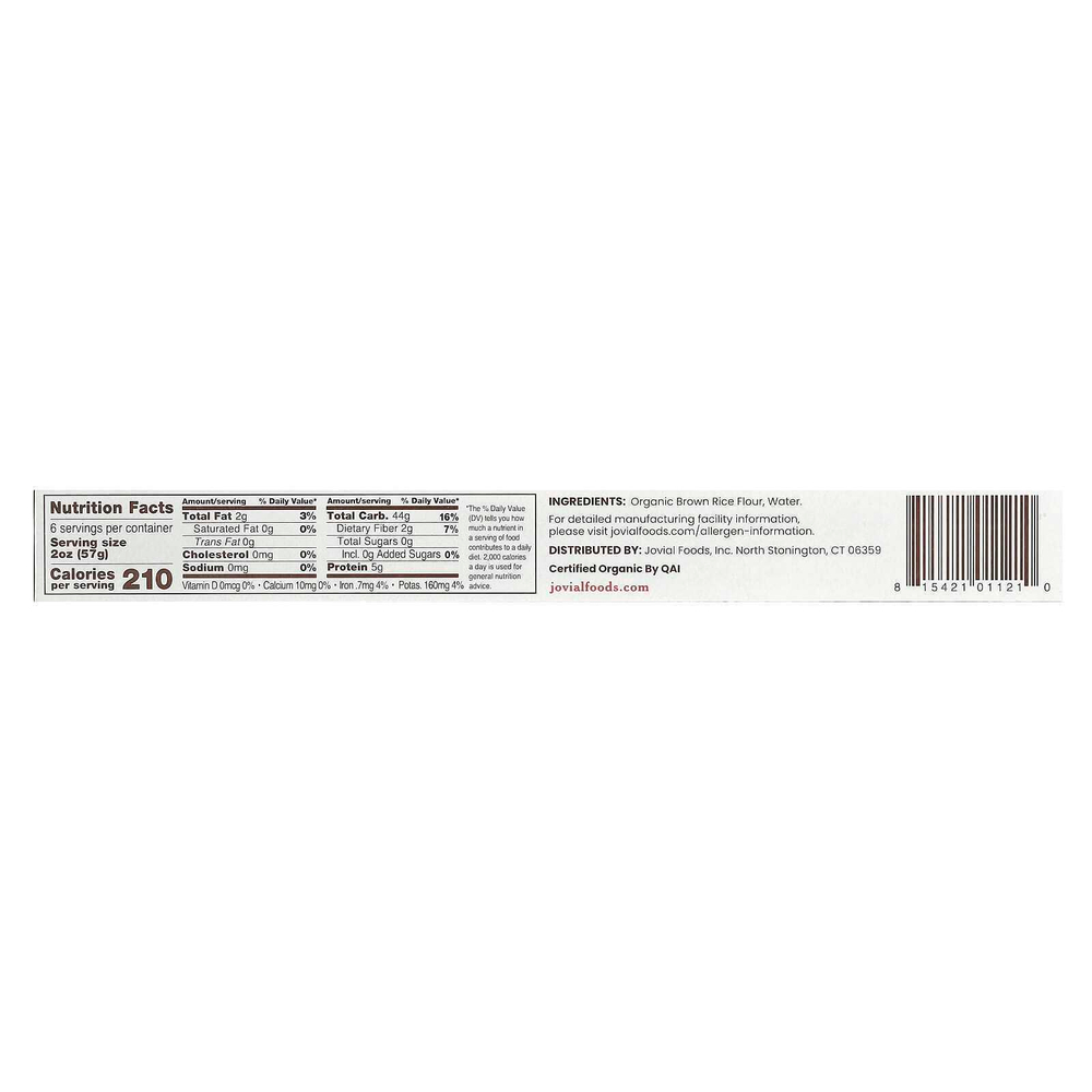 Jovial, Паста капеллини из коричневого риса, 340 г (12 унций)