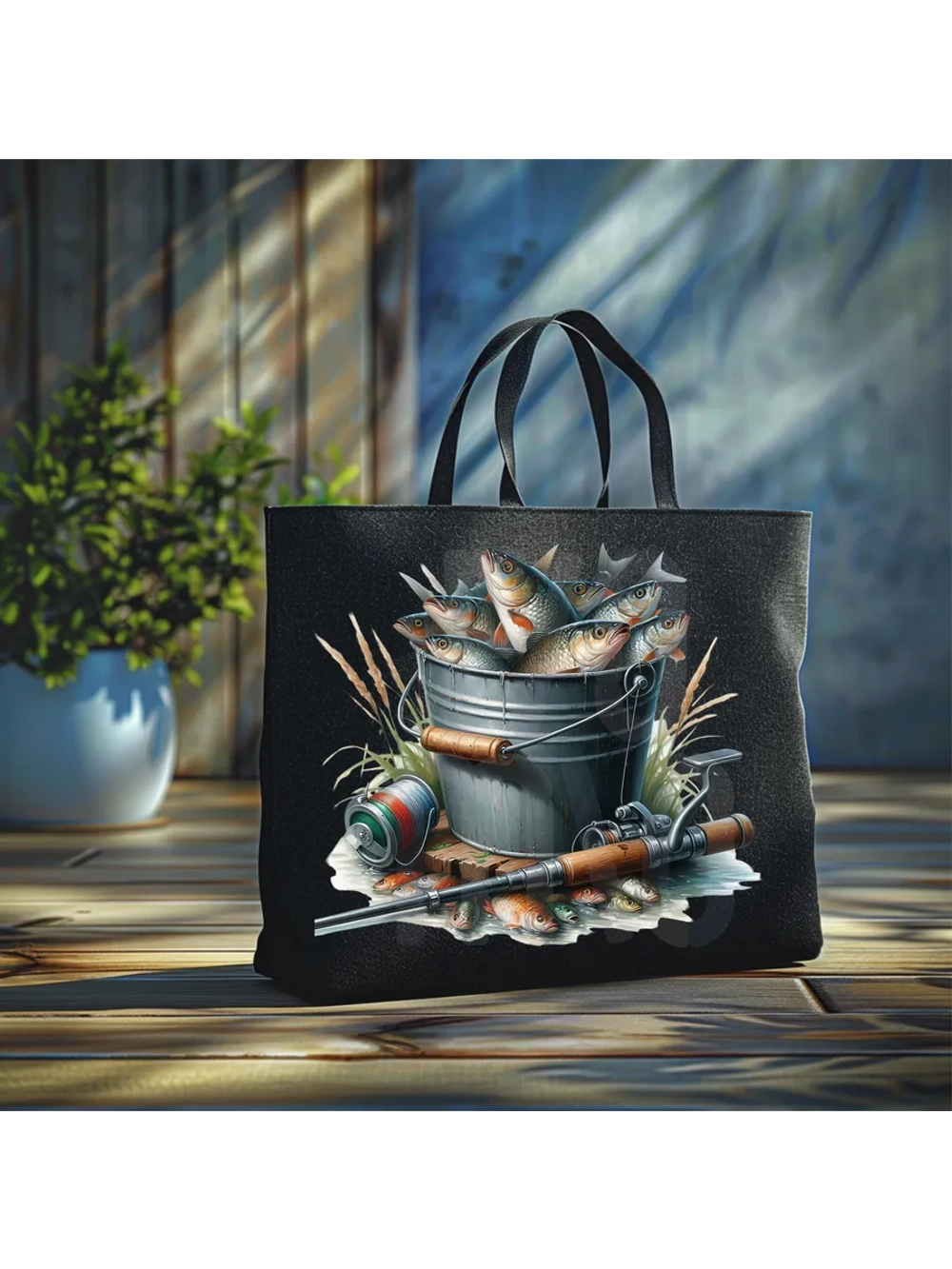 Термонаклейка на одежду, термопринт Рыбалка