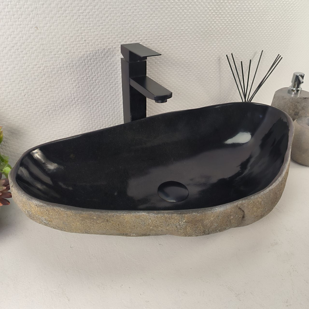 Каменная раковина из речного камня RS-05454 (62*33*15) 0863 из натурального камня