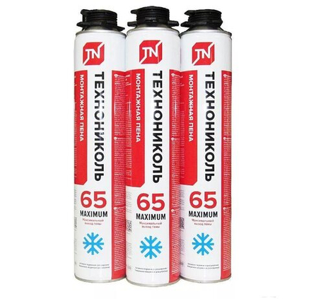 Пена монтажная "Технониколь" PRO 65 лит. MAXIMUM ЗИМА (990гр/12шт)